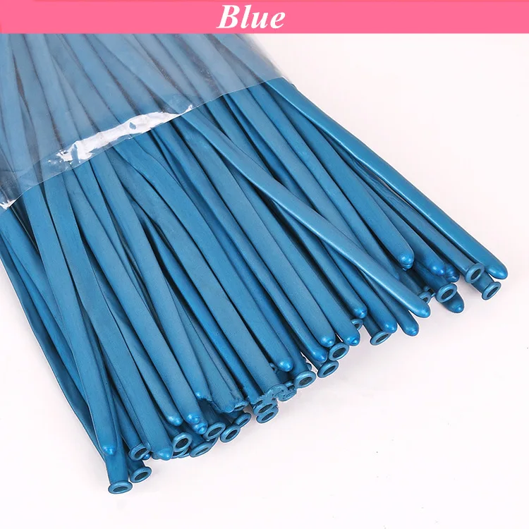 Long Metalic blue 100 шт. металлические воздушные шары Волшебные длинные латексные шары украшения на день рождения для детей и взрослых твист воздушный шар цвета металлик надувной воздушный шар - Цвет: Long Metalic blue