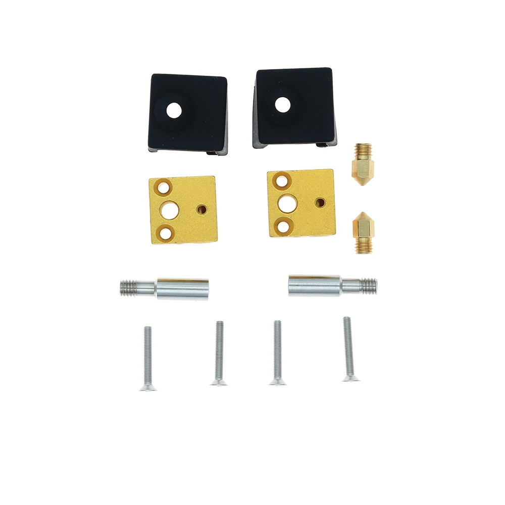 3D Printer Parts 2pcs Heater Block+2PCS Throat Tube +4pcs Screw+2Pcs nozzle+2pc Silicone Sock Cover For MK7/MK8 Hot End Extruder 3D Printer Parts 2pcs Heater Block+2PCS Throat Tube +4pcs Screw+2Pcs nozzle+2pc Silicone Sock Cover For MK7/MK8 Hot End Extruder