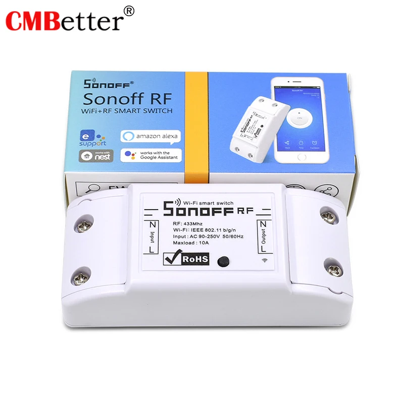 Беспроводной переключатель Sonoff RF WiFi 433 мгц приемник Пульт дистанционного