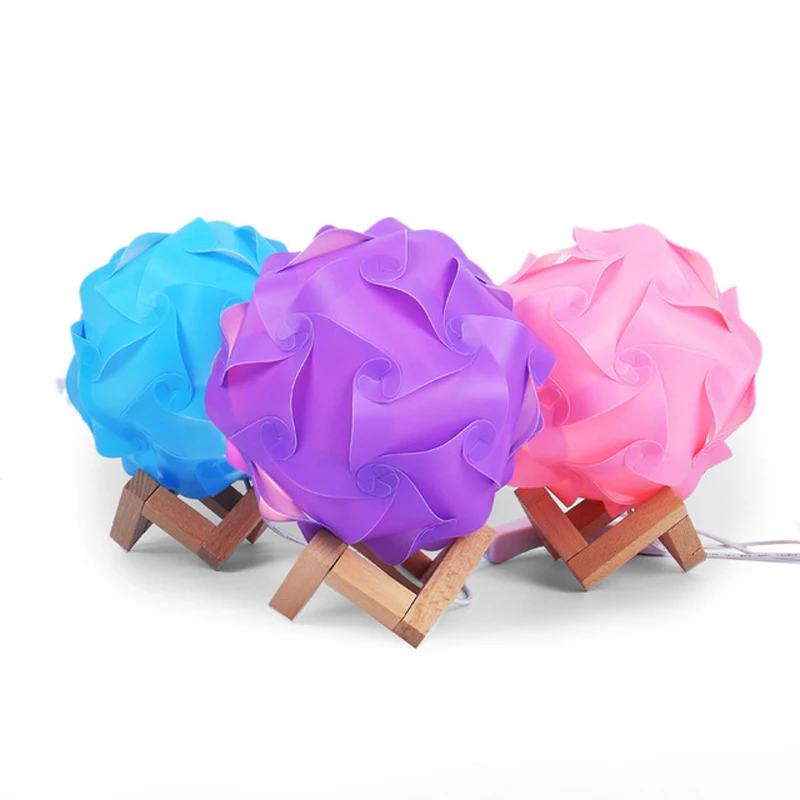 

Novelty Night Light Bedroom Bedside Lamp Usb Powered Round DIY Night Lamp Room Home Decoration For Children Kids Gift Toy