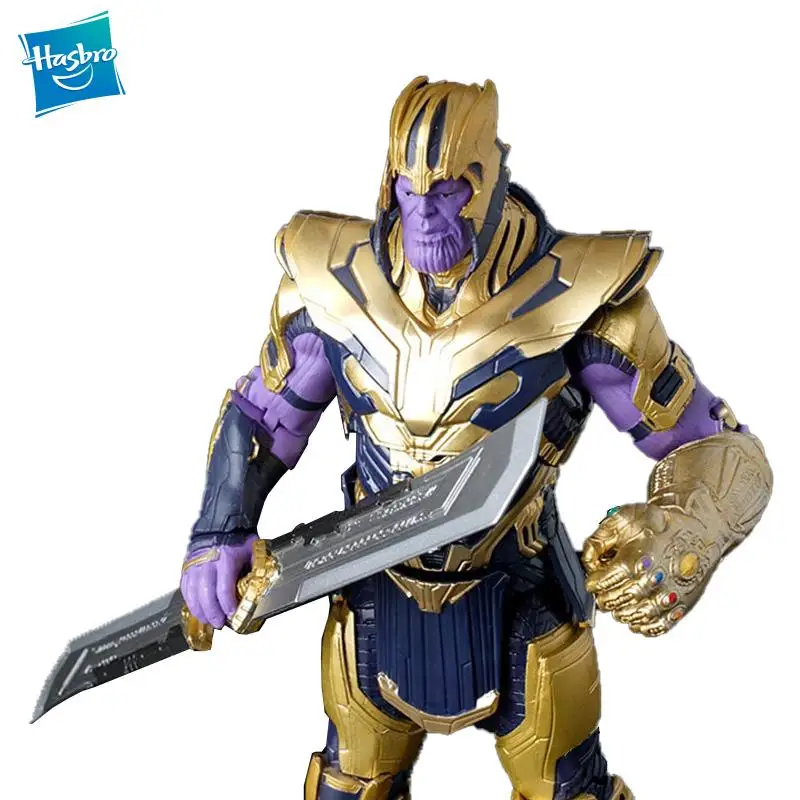 

Original HASBRO Marvel The Avengers Armor Edition Thanos Movable joints Move Action Anime Toy figures For Children Model Toys