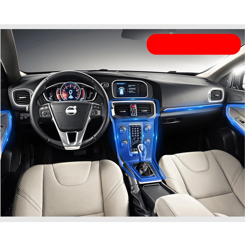 

Lsrtw2017 TPU Transparent Car Interior Film Central Control gear Sticker for Volvo v40 2016 2017 2018 2019 2020 anti-scratch