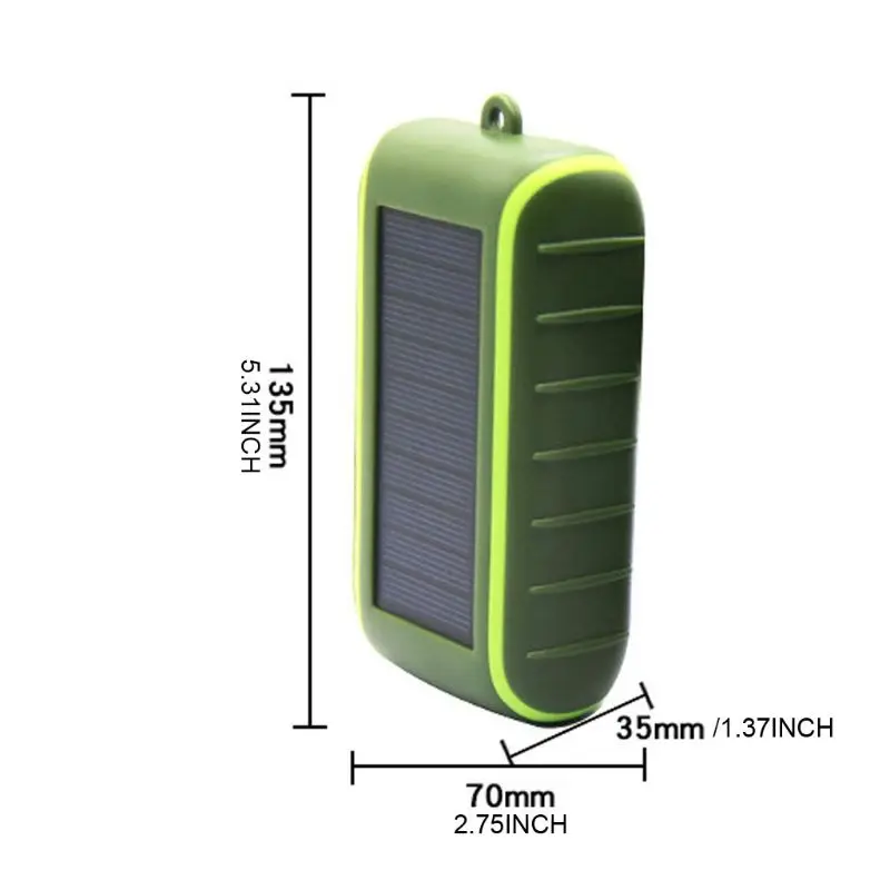 

8000mAh Hand Crank Solar Power Bank Charger Portable Waterproof LED Flashlight G99D