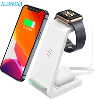 15w 3 in 1 fast wireless chargeing stand for iphone 12 pro 11 xs 8 airpods pro wireless charger dock for apple watch 6 5 4 3 2