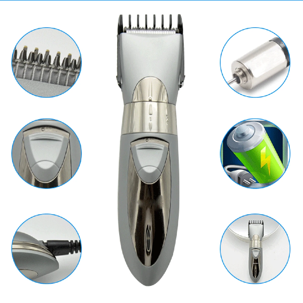 Электрические машинки для стрижки волос перезаряжаемый водонепроницаемый