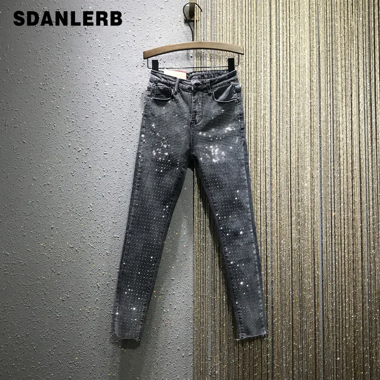 Европейский стиль женские джинсы весна 2020 новинка хит продаж градиентные