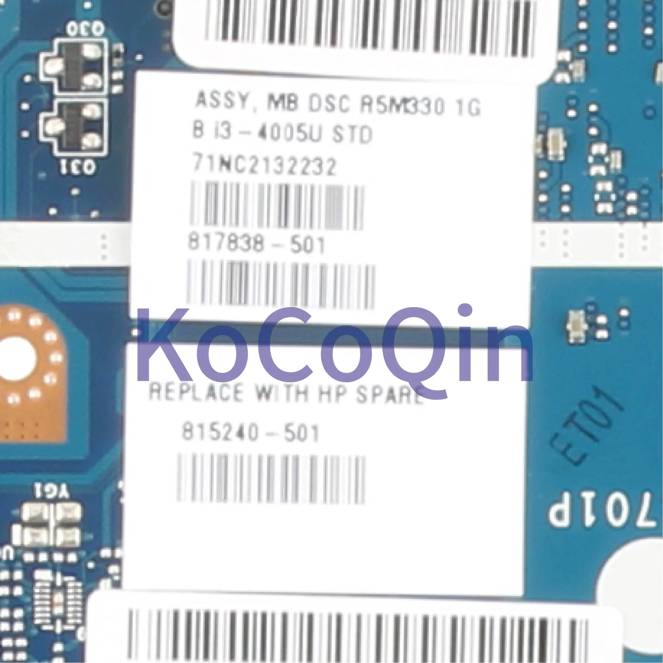 KoCoQin Laptop motherboard For HP 15-AC 250 G4 Core SR1EK I3-4005U Mainboard LA-C701P 815240-501 815240-001 216-0867030 | Компьютеры и