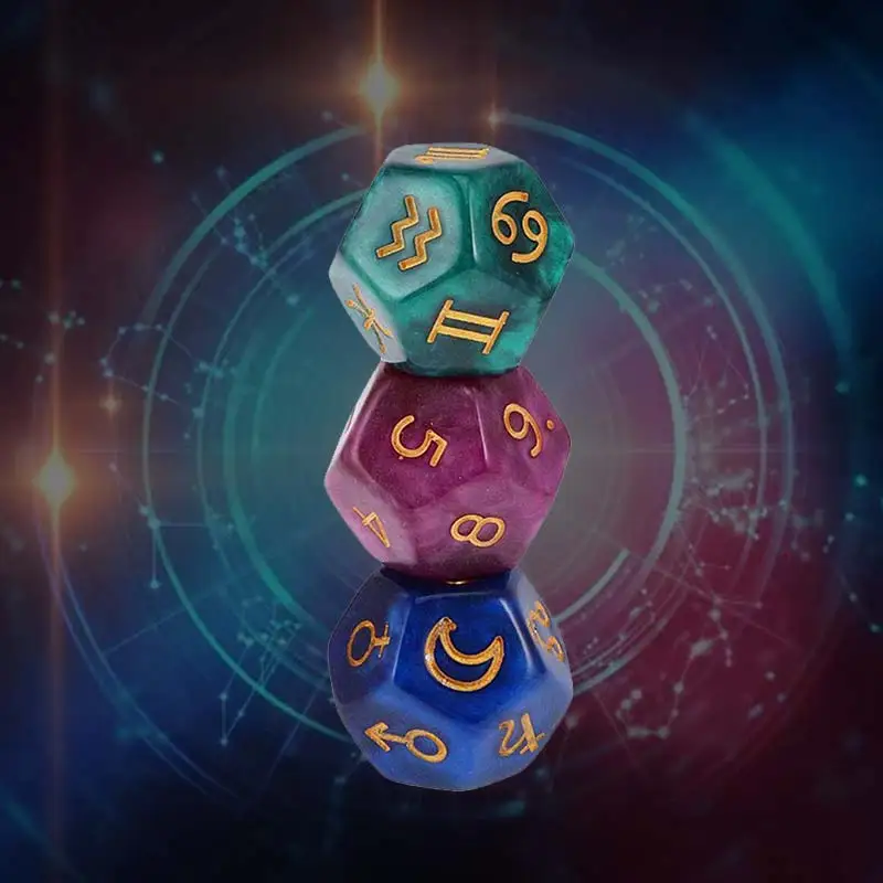 3 шт. 12 й кубика Астрология Таро Созвездие Гадания и предсказания горячая