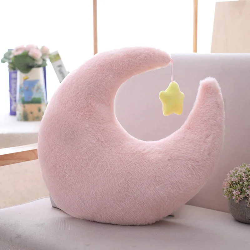 Короткие Плюшевые подушки мягкие пушистые пледы сердцевины Звезда Луна корона в