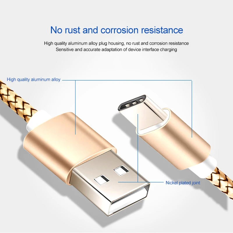 Кабель Micro USB Type-C для Huawei p20 Xiaomi Mi8 Mi9 Android длина 1 5 м 2 3 | Мобильные телефоны и