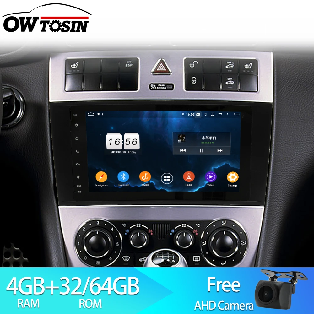 Owtosin автомобильный Радио мультимедийный видео плеер навигация gps Android 9,0 для Mercedes-Benz SLK Class R171 W171 c-класс W203 CL203