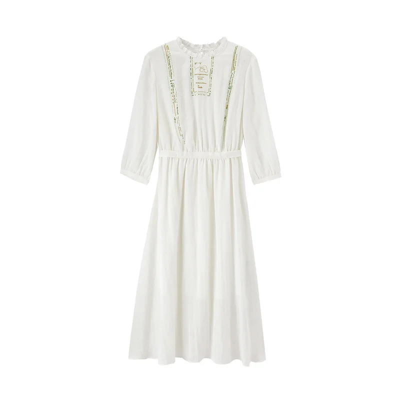 INMAN летнее комбинированное кружевное платье с вышивкой милое короткими