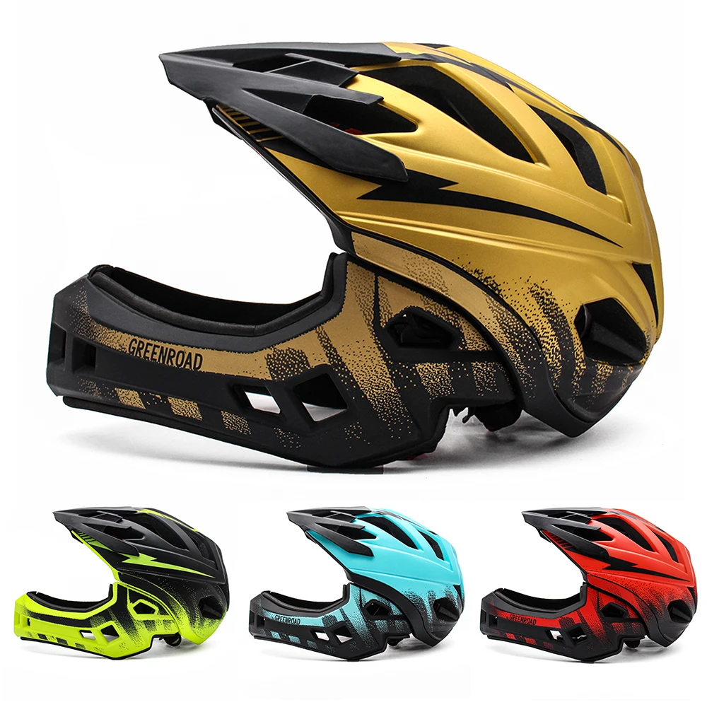 Kids MTB Cycling Helmet children Sports Balance bike helmets Full face protection red downhill race Road Mountain Bicycle Helmet