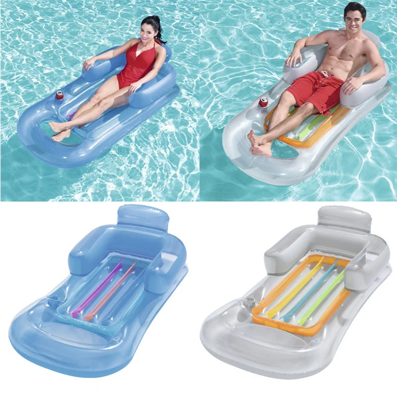 

Inflatable Floating Row 157x89cm Beach Swimming Air Mattress Pool Floats Floating Lounge Sleeping Bed for Water Sports Party