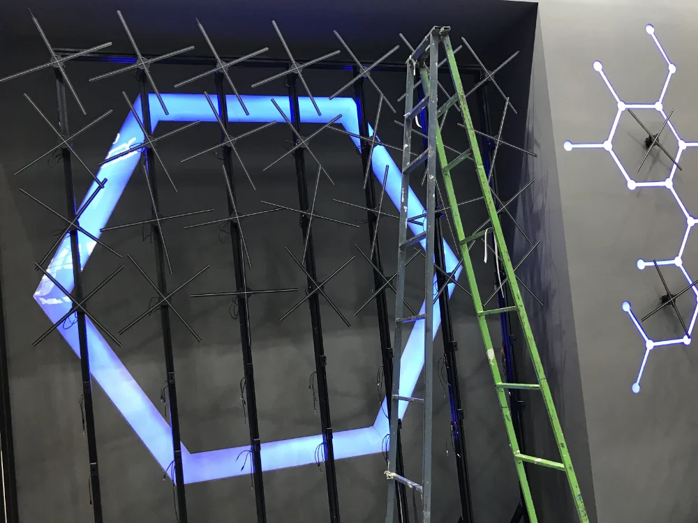 Настраиваемый настенный 3d вентилятор с голограммой 48 шт. подставка для