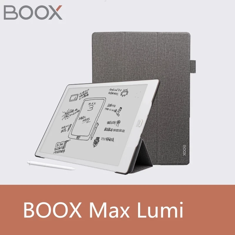 

Новинка 2021, чехол BOOX Max Lumi 13,3 дюйма, встроенный оригинальный кожаный чехол, чехол для электронной книги, лидер продаж, черный чехол для Onyx BOOX Max Lumi
