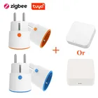 Умная розетка Zigbee 3,0, 16 А, 3680 Вт, с управлением через приложение