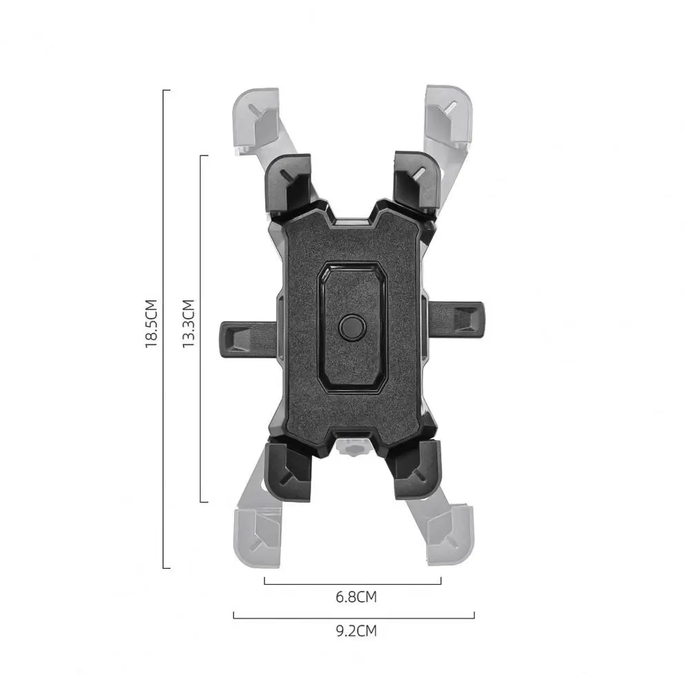 

13.3cm x 6.8cm Adjustable 360 Degrees Rotation Bicycle Phone Holder with Rearview Mirror for Cycling Bike Mobile Phone Holder