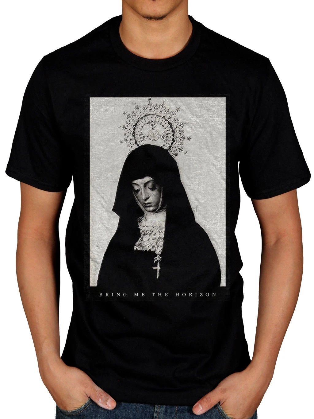 Официальная футболка Bring Me The Horizon Nun следите за вами счастливая песня BMTH Merch