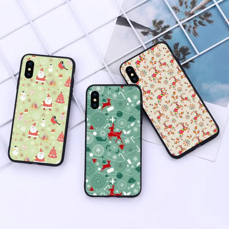 

New Year Christmas Santa Claus Phone Case For iphone 12 11 13 7 8 6 s plus x xs xr pro max mini