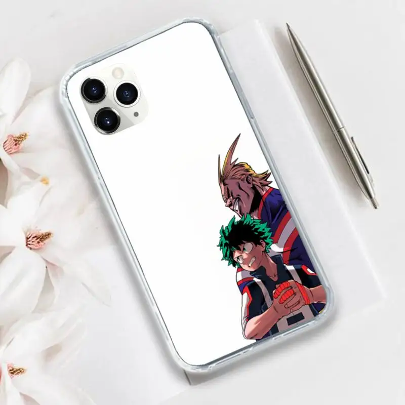 

Anime My Hero Academia deku bakugou Boku Phone Case Transparent for iPhone 11 12 mini pro XS MAX 8 7 6 6S Plus X 5S SE 2020 XR