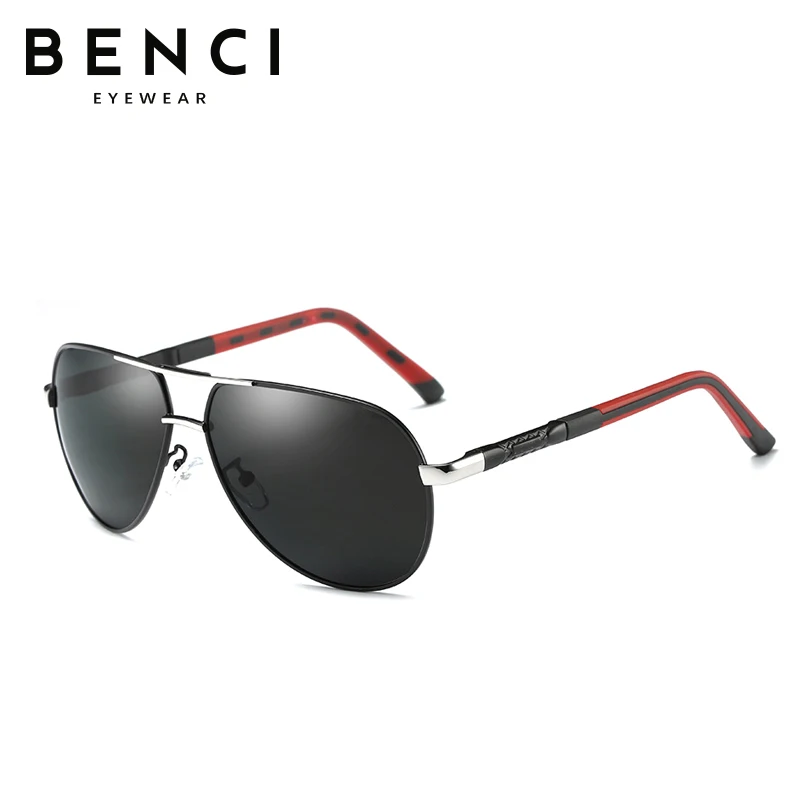 

2021 BENCI Classic Brand Men Polarized Sunglasses Driving Eyewear Accessorie Vintage sun glasses For Men Oculos masculino Male