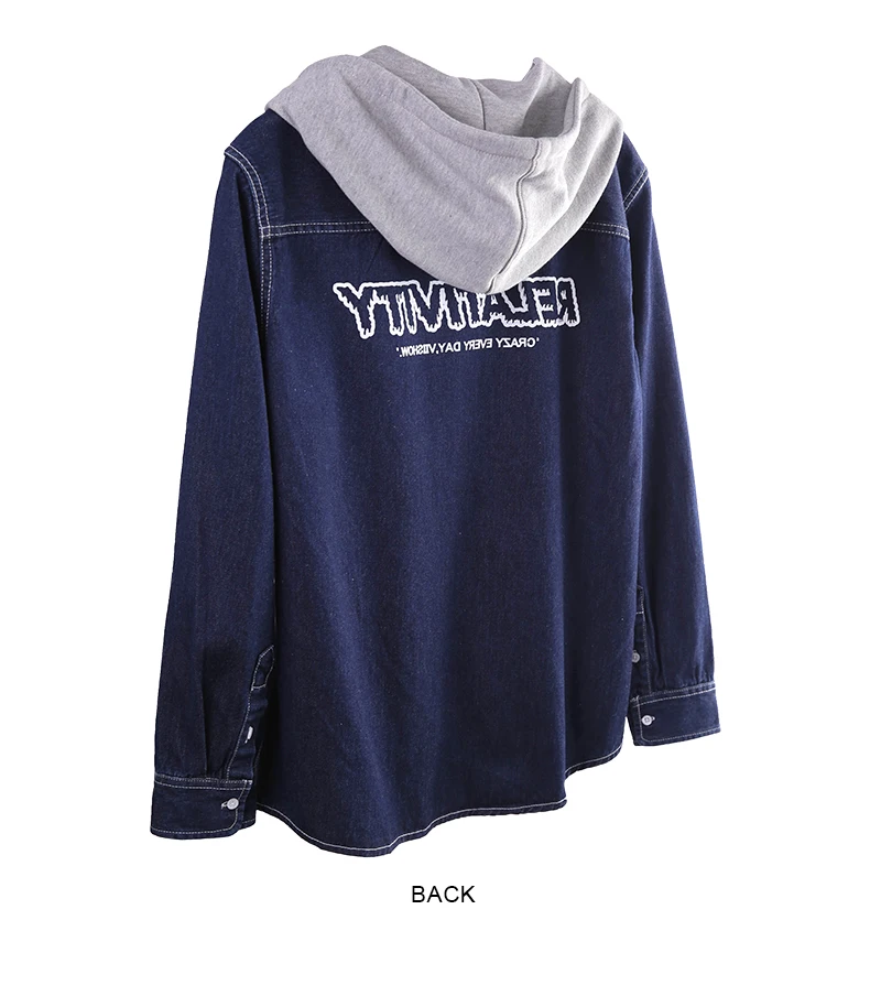 VIISHOW Новая Осенняя мужская джинсовая рубашка модная Повседневная стильная синяя