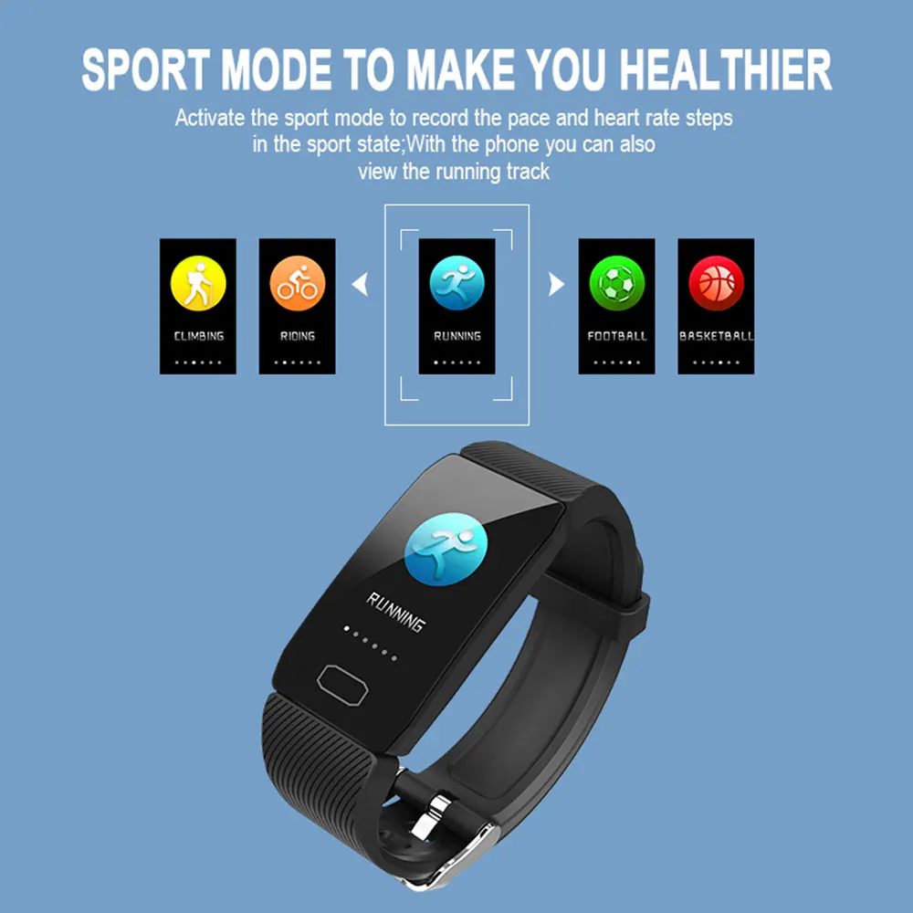 Monitor de Esportes Rastreador de Fitness Crianças dos Homens à Prova Nova Pulseira Inteligente Tela Colorida hd Bluetooth Relógio Dwaterproof Água q1