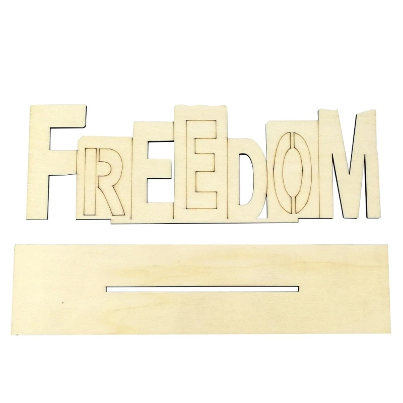 

Wooden Crafts Ornaments Customized US Independence Day DIY English Letters Home Decoration Wood Products