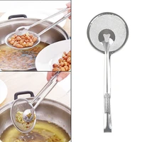 stainless steel food clip snack fryer strainer fried tong mesh oil strainer colander filter oil kitchen cooking tools