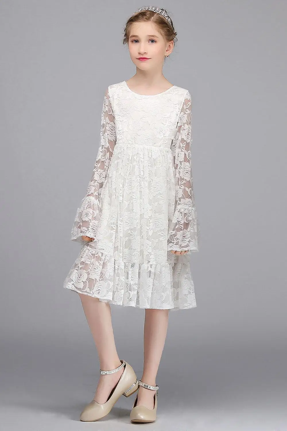 В наличии От 2 до 13 лет бордовое кружевное платье принцессы с цветочным узором для