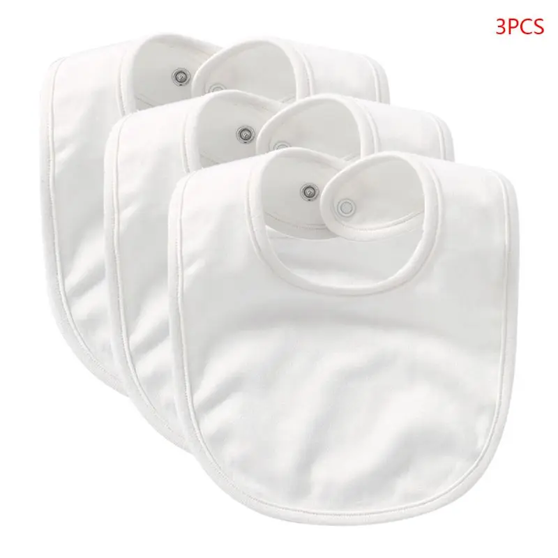 

3Pcs Newborn Baby Toddler Bibs Solid Color Saliva Towel Feeding Burp Cloth Scarf H055