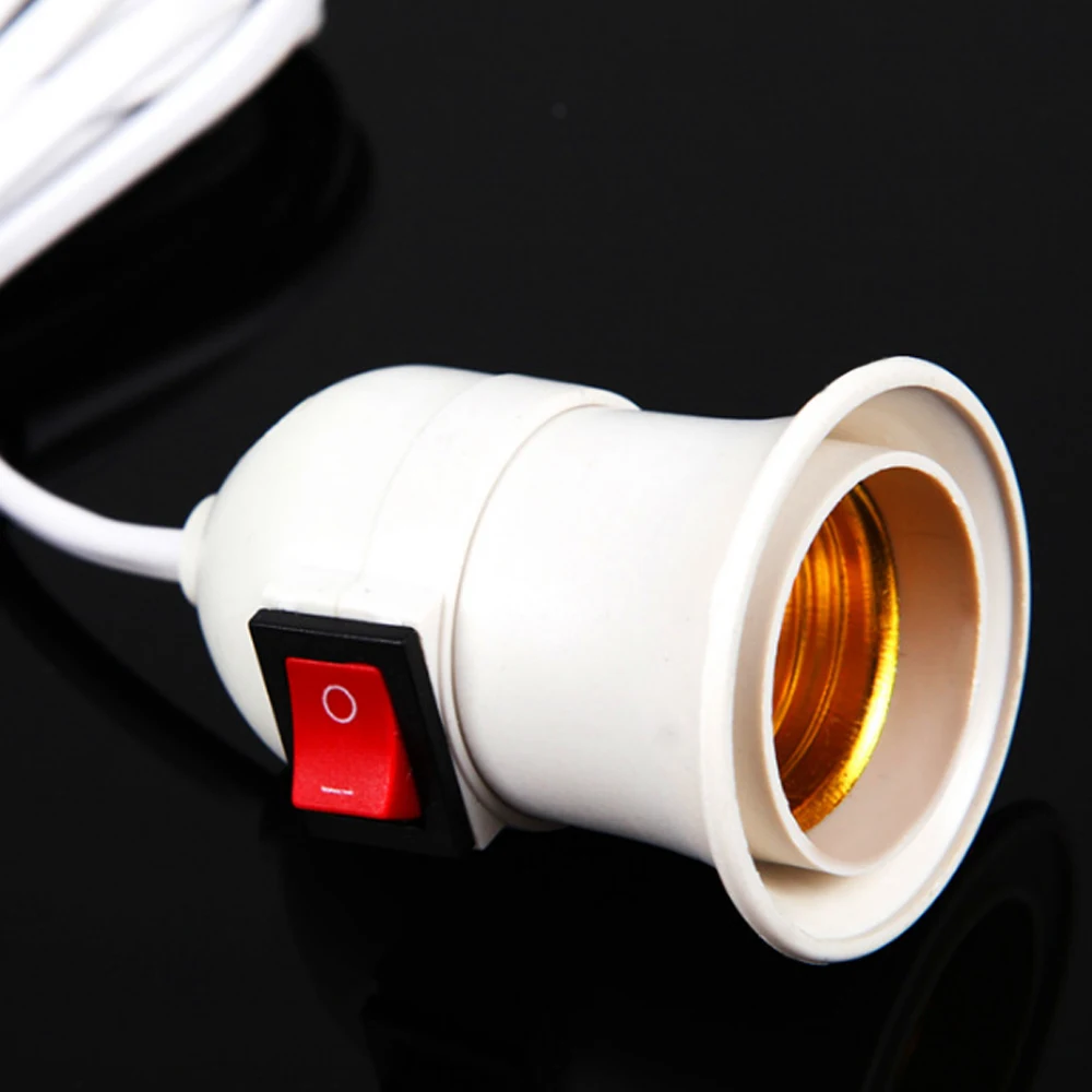 Держатель лампы E27 с переключателем долговечная лампа держатель света 230 см белое