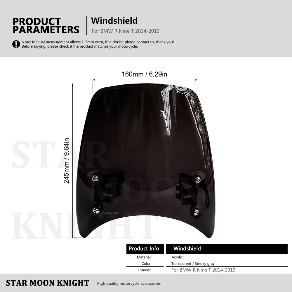 Для BMW R Nine T RNineT R9T скремблер 2014 2015 2016 2017 2018 2019 лобовое стекло мотоцикла обтекатель