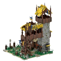 2568pcs moc 87489 orc outpost medieval observation tower model building block kit licensed and designed by povladimir