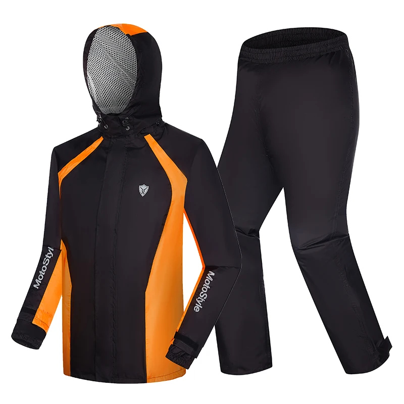 

Windbreaker Raincoat Men Motorcycle Hood Thick Rain Coat Pants Outdoor Hiking Adult Rainwear Capa De Chuva Women Rainsuit AC50RC