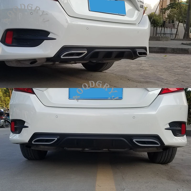 Задний диффузор для губ спойлер боди-комплекты подходит Honda 10th Gen Civic 4DR SEDAN 2016-2020