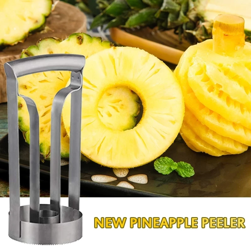 

Stainless Steel Pineapple Peeler Kitchen Accessories Cutter Easy Fruit Parer Cutting Tool Home Western Restaurant Gadget Cutter