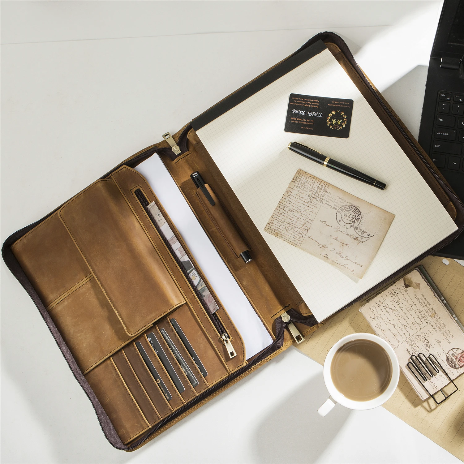 Ручная работа винтажный портфель из натуральной кожи A4 папка индивидуальный