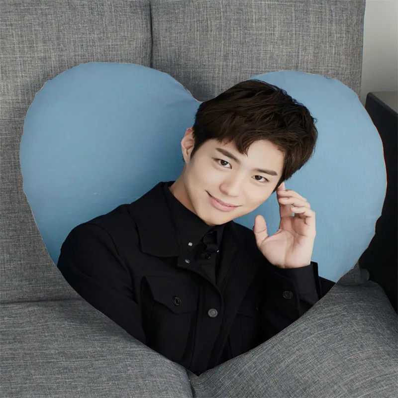 

Hot Sale Custom Actor Park Bo Gum Heart Shape Pillow Covers Bedding Comfortable Cushion/High Quality Pillow Cases