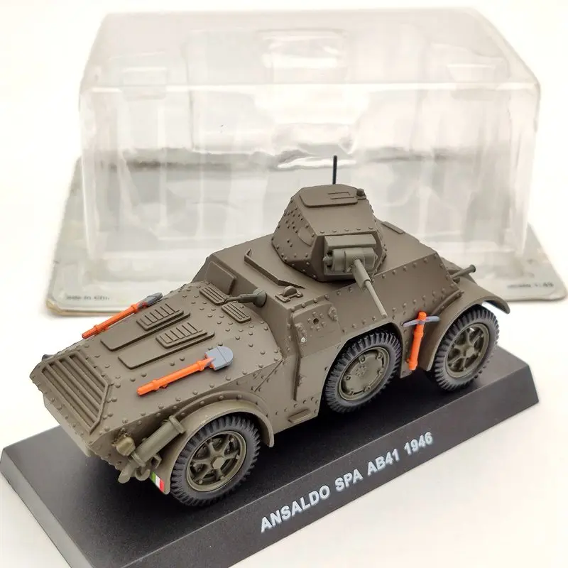 

1:43 Ansaldo Spa AB41 Carabinieri 1946 Diecast Models Toys Military Car Green Gifts