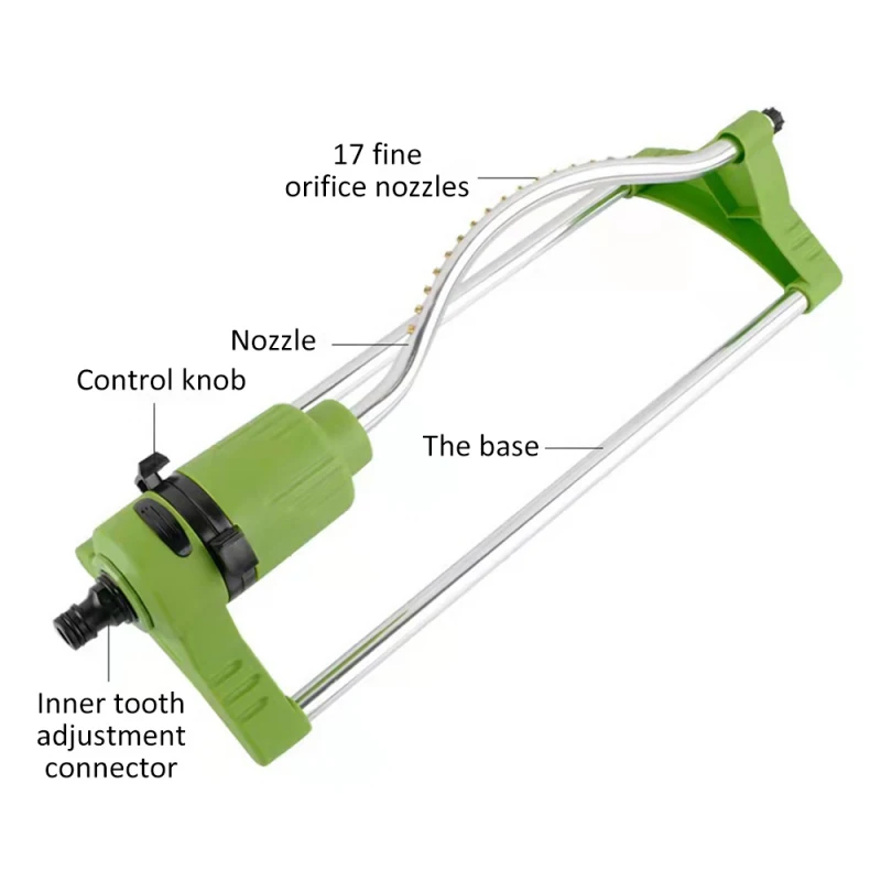 

18 Holes Adjustable Alloy Automatic Watering Sprinkler Sprayer Oscillating Oscillator Lawn Garden Yard Irrigation System Tools