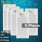 5 лотков готовые объемные вентиляторы ресницы профессиональные русские объемные ресницы для наращивания короткие Стволовые ресницы Quewel 3D-6D 0,07 мм