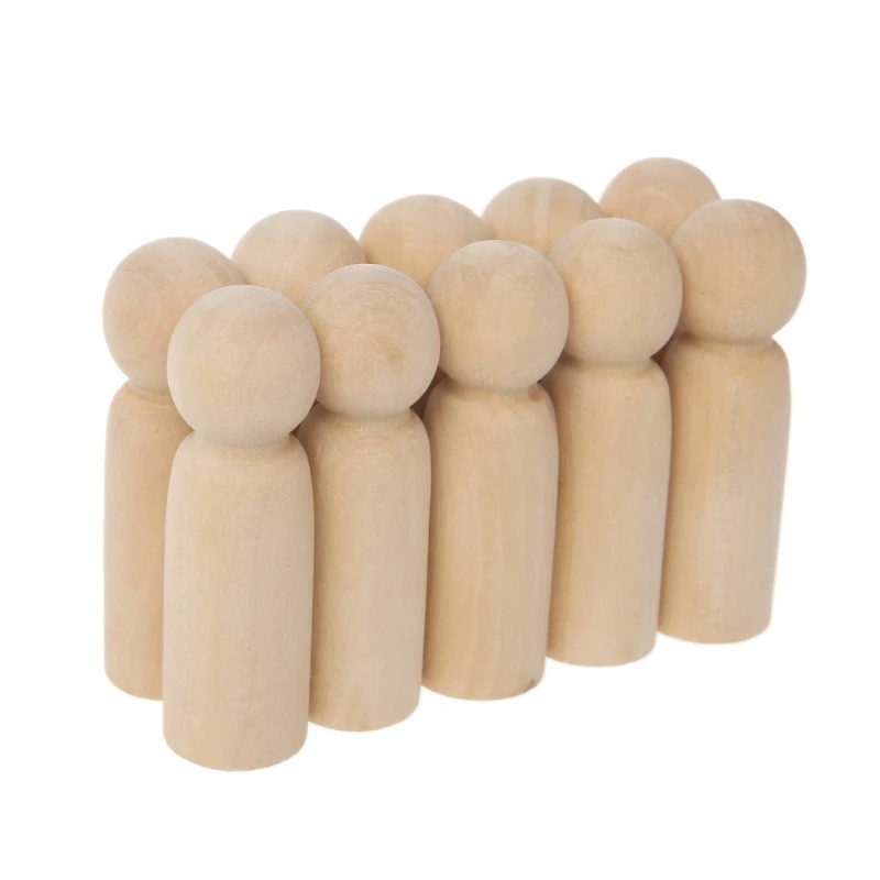 10 шт. необработанные деревянные игрушки для мальчиков натуральные поделки куклы