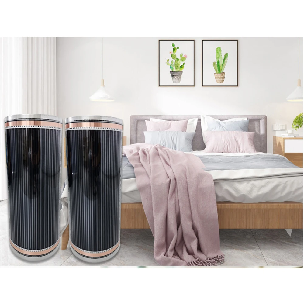 Инфракрасный проходящий под полом нагревательная пленка 150 Вт/м2 AC220V коврик 50 см в