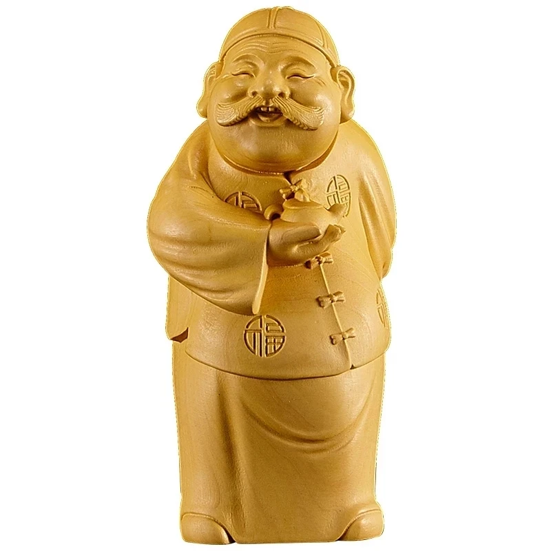 

Статуэтка-хозяин 12 см, искусственная скульптура, деревянная, в китайском стиле, украшение для комнаты, резьба, ремесла, маленькие украшения