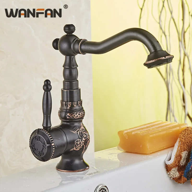 Смесители для раковины поворотные краны в ванной черный высокий арочный