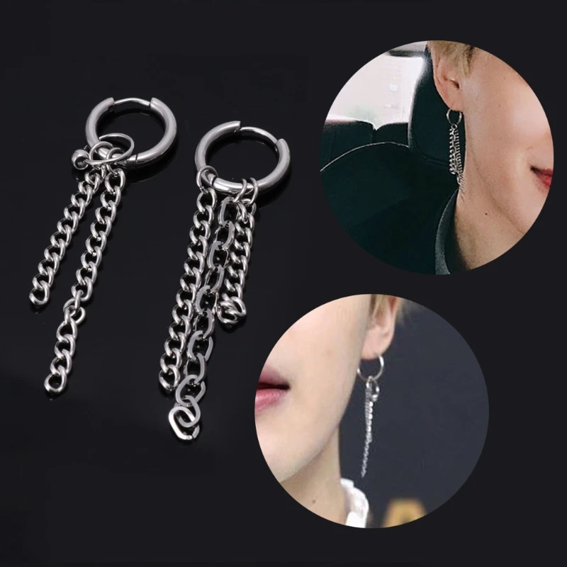 

KPOP Bangtan Boys Album Chain Tassel Drop Earrings Korean Idols Fashion Jewelry