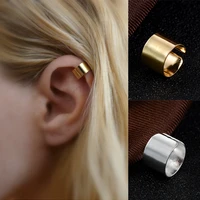 simple ear cuffs unisex ear clips personality pierced punk stainless steel ear studs earrings clip for women men earrings