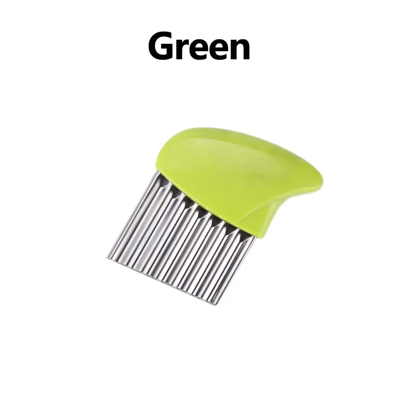 New Kitchen Tools Stainless Steel Vegetable Carrot Wavy Cutter Slicer Potato Chips Corrugated Knife Wrinkled French Fries